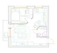 Перепланировка однокомнатной квартиры в квартиру со спальней